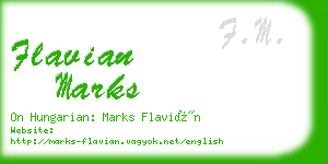 flavian marks business card